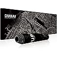 EXCOVIP Gaming Mouse Pad XL,Anti-Skid Mousepad Extended Black Large Keyboard Mouse Pad-City Road 900x300mm 0357