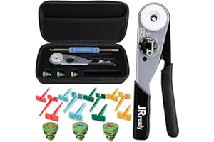 JRready ST2188 - Pinza crimpatrice tedesca con strumento di sblocco per DT,DTM, DTP e anfenolo AT ATP ATP ATM serie misura 16 20 12 contatti massicci, pinza crimpatrice chiusa con tre posizionatori