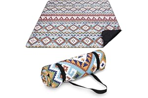 Birshe Picknickdecke Campingdecke 200x200cm, Stranddecke Wasserdicht, Decke Waschbar XXL Faltbar Strandmatte mit Tragegriff, für Outdoor, Picknick, Garten, Strand, Camping