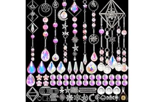 ASTNIC 330 acchiappasole in cristallo, kit fai da te per adulti, con ciondoli a forma di sole, luna, per finestre, giardini, decorazioni per interni ed esterni