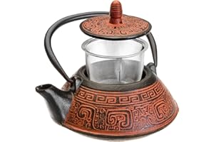 IBILI - Tetera Hierro Fundido India, 0.8 litros, Interior esmaltado, Apto para inducción