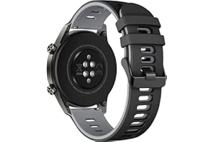 Songsier Pasek kompatybilny z Huawei Watch GT2 Pro 46 mm/Watch GT 46 mm/Watch GT Active/Watch 2 Pro/Galaxy Watch 3 45 mm/Galaxy Watch 46 mm/Gear S3/Gear 2, 22 mm, miękki silikonowy pasek zastępczy