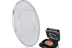 Zemoeng Stainless Steel Splatter Shield for Ninja Foodi FG551, Reusable 6-in-1 Air Fryer Accessories, Indoor Grill Accessories, Fine Mesh Splatter Screen, Ninja Replacement Screen Splash Guard