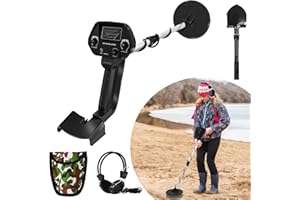 YRHome Kit de détecteur de métaux pour enfants et adultes jusqu'à 30 cm - Léger - 78 à 107 cm - Hauteur réglable - 2 modes avec bobine de recherche, sac de transport et casque - Détecteur de métaux
