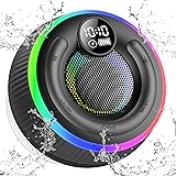 POMUIC Cassa Bluetooth Doccia, Altoparlante Bluetooth Portatili con Ventosa, IPX7 Impermeabile Speaker Wireless Bluetooth 5.3