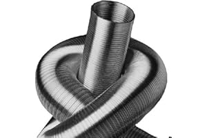 ARZER Tubo flexible de aluminio de 2 capas, longitud de 5 m, diámetro de 50 hasta 500 mm