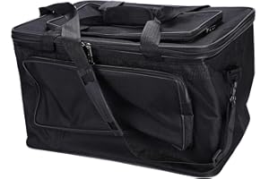 ITODA Large Art Supply Carrier Bags Waterproof Art Tool Bag Messenger Bag Organizer Craft Storage Tote Bag Case Carry-All Box with Handle Shoulder Strap for Palette Paints Brushes Pen Pencil Book