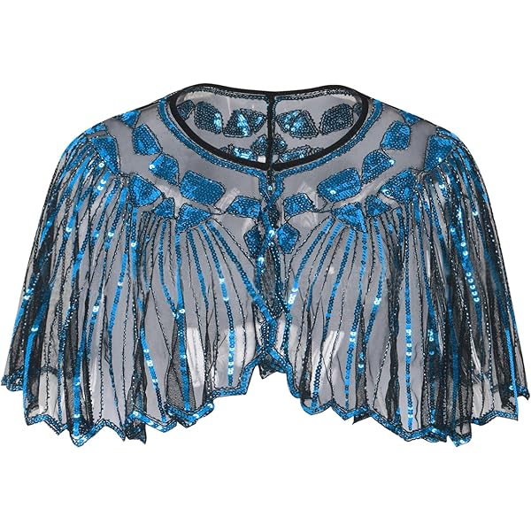 Cape De Soirée Boléro à Paillettes Et Perles Pour Femmes