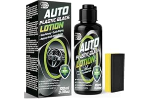 Aarovibe Back to Black Trim Restorer, Car Plastic Restorer Black for Interior & Exterior, Revives Faded Trim, Prevents Aging & Cracks, Long-Lasting Shine (100ml)