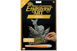 ROYAL LANGNICKEL Royal & Langnickel GOLF15 - Engraving Art/Kratzbilder, DIN A4, Reh, gold