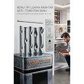 Transformacion Boru Tipi Lokma Anahtar Seti - 6 Par&ccedil;a &Ccedil;ift Taraflı Kovan Tesisat Anahtarı (8-17 mm) Torsiyon Barlı Buji ve Mu