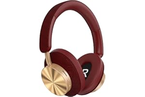 ND NEXT DESTINATION Bezprzewodowe słuchawki Bluetooth 5.3 Słuchawki nauszne Bezprzewodowe nauszne Słuchawki Bluetooth z redukcją szumów Słuchawki Bluetooth Dźwięk Bass Stereo Potężny czas pracy 40H (czerwony)