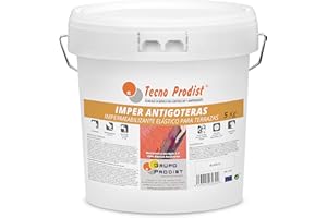 IMPER ANTIGOTERAS de Tecno Prodist - (5 Kg) BLANCO Pintura Impermeabilizante elástica para Terrazas (A Rodillo o brocha)
