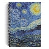 Vincent Van Gogh/The Starry Night,1889 | Spiralli Defter 02 | A5 | &Ccedil;izgisiz | 100 Sayfa | Sanat