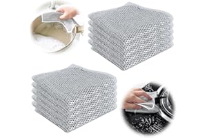 jwogngls 10 sztuk uniwersalnych drucianych ściereczek do mycia na mokro i sucho, druciane ściereczki do mycia naczyń z drutu stalowego, wielofunkcyjne szmaty do mycia naczyń, żeliwo, myjka do mycia