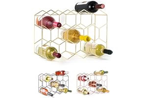 ‎GUSTO NOSTRO Gusto Nostro Weinregal für den Tisch - Modernes Schwarzes Weinregal Metall für 14 Flaschen - 3-Stufiges Weinregal Klein - Flaschenregal für Tisch, Schrank & Speisekammer - Keine Montage Erforderlich