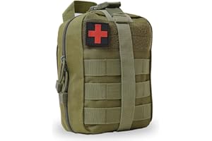 BITUOR Erste Hilfe Tasche Leer, Taktische Taschen MOLLE, EMT Kleine Pouch, Wasserdichtes Rip-Away First Aid Kit, Tactical Sur
