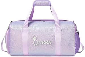 Kimwadalh Borse Sportive per Bambini Ragazze Borsa Sport Bambina Borsone da Viaggio Ragazza con Tracolla,Unicorno Borse per Danza, Balletto, Ginnastica