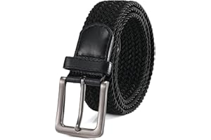 BOZEVON Cinturones Elasticos Tejidos - Cinturón Elástico Tejido Trenzado para Hombre Mujere