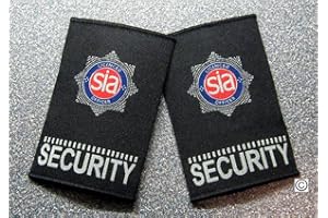 SECURITY INSIGNIA & ACCOUTREMENTS - UK sia licensed security officers badged epaulettes for shirt, stab vest, coat, fleece.