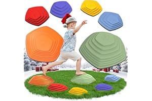 ‎FUN TRADING Balanciersteine für Kinder - fördert Gleichgewicht, Balance & Koordination - 6er Set für Indoor & Outdoor - tolles Bewegungsspiel & Motorikspielzeug - Stapelsteine - Flusssteine - Stepping Stones