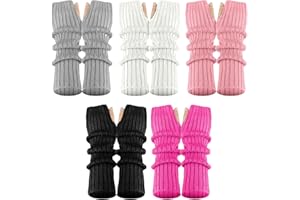 Kotkiddy 5 paia di guanti kawaii scaldamuscoli, guanti invernali manica dolce Y2k Harajuku per donne ragazze Lolita costume scuola 5 colori, multicolore, L