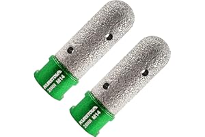 KURSTOL Punta fresatura a dita diamantata - 2 pezzi diametro 20 mmXM14 filettatura, per ingrandire la forma rotonda conica, foro esistente di porcellana, ceramica dura, granito, marmo tondo