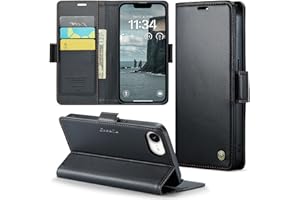 Phernykas Handyhülle für iPhone 16E Hülle Leder,Magnetische Klapphülle mit kartenfach und Standfunktion Smartphone Schutzhülle Lederhülle iPhone 16E Flip Book Case (Schwarz)