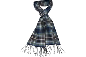 LOVARZI Wool Tartan Scarf for Men & Women - Made in Scotland - Pure Lambswool Tartan Scarves