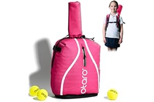Otaro® Mochila de Tenis para niños Premium (Verde Menta) | Diseño Innovador y Acabado de Calidad | Apoya una Start-up Alemana | No más Caos en la Bolsa de Tenis