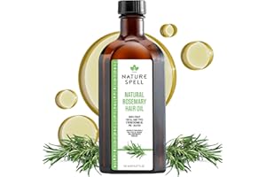 Olio di Rosmarino Nature Spell per Capelli e Pelle 150 ml, Favorisce la Crescita dei Capelli, Trattamento per Capelli Secchi e Danneggiati contro la Caduta, Prodotto nel Regno Unito