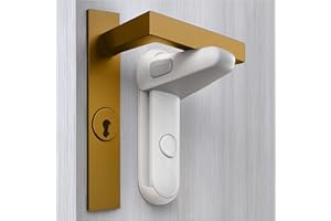 CHEEKY MONKEY® (2 Pack) Premium Childproof Door Lever Lock, Door Lock Without Drilling for Children and& Pets, Home, Kitchen, Bedroom Baby Door Safety Locks