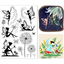 4 Mini Stempel Set Feenpilz Häuser - Transparente DIY Stempel Für Scrapbooking