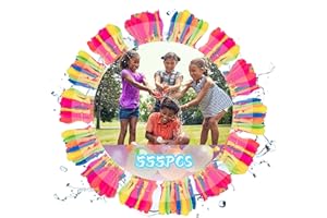 FRIANT 555 Stück Wasserbombens Selbstschließend，Schnell Befüllbarer Wasserbombems，Bunt Wasserballons Set，Biologisch abbaubarer Wasserballon für Wasserspiele,Sommer Party