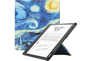 VOVIPO Slimshell Custodia per Kindle Scribe 10.2" 2024/2022 Rilasciato, Premium leggero PU Custodia in pelle con Auto Sleep/Wake per Kindle Scribe 10.2 pollici 2024/2022-Starry Sky