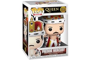 Funko POP! Rocks: Freddie Mercury King - Queen - Amazon Exclusive - Kolekcjonerska figurka winylowa - Pomysł na prezent - Oficjalny towar - Zabawki dla dzieci i dorosłych - Fani muzyki