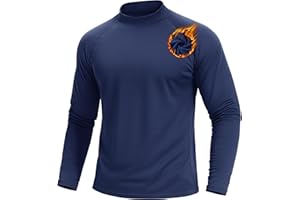 TACVASEN TACVASEM Men's Thermal Top Mock Neck Fleece Lined Long Sleeve T Shirt Raglan Shirts Winter Base Layers Warm Pullover