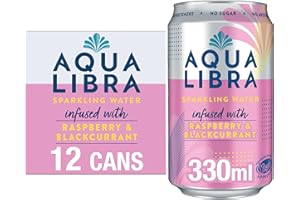 AQUA LIBRA Raspberry & Blackcurrant 330ML, Pack of 12