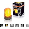 OSRAM LIGHTsignal HALOGEN BEACON LIGHT, rotating beacon, 360°, aber flashing light, street-legal warning light for trucks and commercial vehicles with 3-bolt fixation