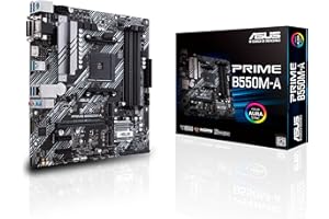ASUS PRIME B550M-A, Scheda Madre Micro ATX AMD B550 (Ryzen AM4), dual M.2, PCIe 4.0, 1 Gb Lan, HDMI/D-Sub/DVI, SATA 6 Gbps, USB 3.2 Gen 2 Type-A, Connettori RGB Aura Sync