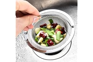 ANICY 2 Stück Abflusssieb Küchenspüle Edelstahl - Waschbecken Sieb für Spülbecken Verstopfungsschutz Waschbecken Sieb Abfluss Spüle mit Griff