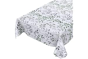 ANRO Oilcloth Washable Tablecloth Marble Grey