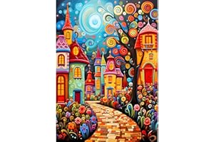 DPIDEA Diamond Painting, Pintura de diamante Casa 5D Diamond Painting Adultos Kit de pintura con diamantes, pintar con diamantes para Hogar Decor 30x40 cm