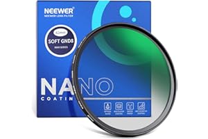 NEEWER 62 mm HD Soft GND8 Graduated Filter, 3 Stops (0.9) Soft Grey Gradient Filter with 30 Layer Nano Coating, Water-Repellent, Scratch-Resistant, Anti-Reflection for Balanced Light Content
