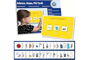 AUTISM SUPPLIES AND DEVELOPMENTS Programma Ora Dopo più Tardi - Agenda Visiva Autismo – 32 Flashcards - Italiano – Giochi CAA Montessori/Educativi – Ludattica - Regali per Autistici