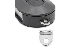 GIANTO Gancho Llavero para Mando a Distancia Compatible con Fiat Panda, Punto, Bravo, 500, Idea, Lancia Ypsilon y, Delta, Musa, Anillo de Repuesto de la Carcasa de Llaves, Accesorio (Comprobar