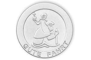 ‎FRITZ COX FRITZ COX Automedaille Christophorus Gute Fahrt | aus Metall | auf Geschenkkarte | Kleiner Durchmesser | 2,5cm