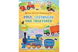 Usborne Verlag kleine Stickerwelt: Züge, Lastwagen und Traktoren: Sammelband mit über 300 Stickern, 790576, Yellow (Meine-kleine-Stickerwelt-Reihe)