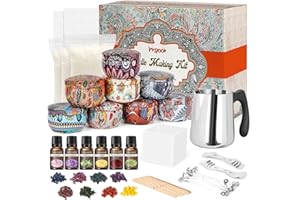Yvgoov Kerzen selber Machen Set Kerzen Gießen Set Kerzenherstellung Set Candle Making Kit Sojawachs, Duftöle diy set bastelset erwachsene als Frauen Geschenk