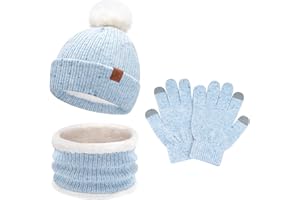 Bequemer Laden Toddler Kids Winter Hats Gloves Scarfs Beanie Mittens Neck Warmer for 0 6 12 Months 1 2 3 4-8 Year Old Baby Girls Boys Gifts
